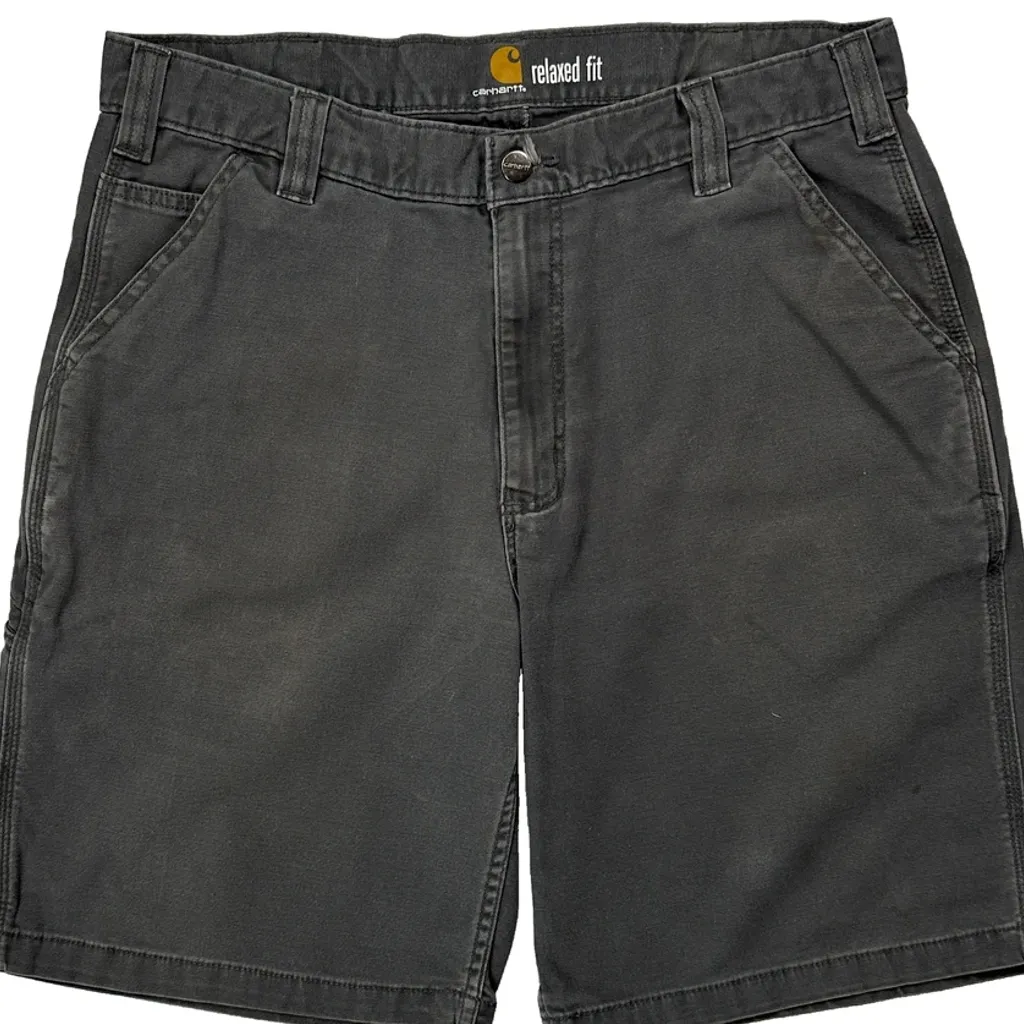 Carhartt Carpenter Shorts - 34W 10L Grey Cotton - Image 9