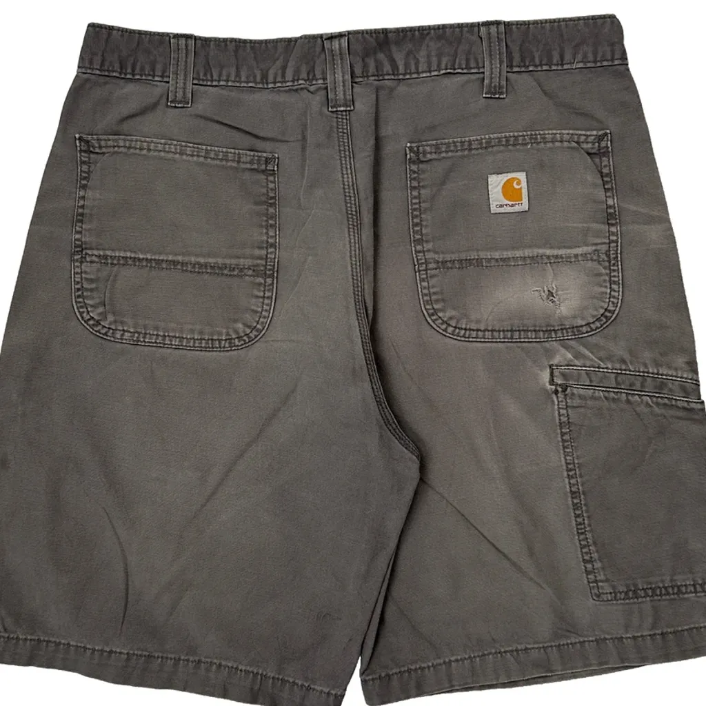 Carhartt Carpenter Shorts - 34W 10L Grey Cotton - Image 7
