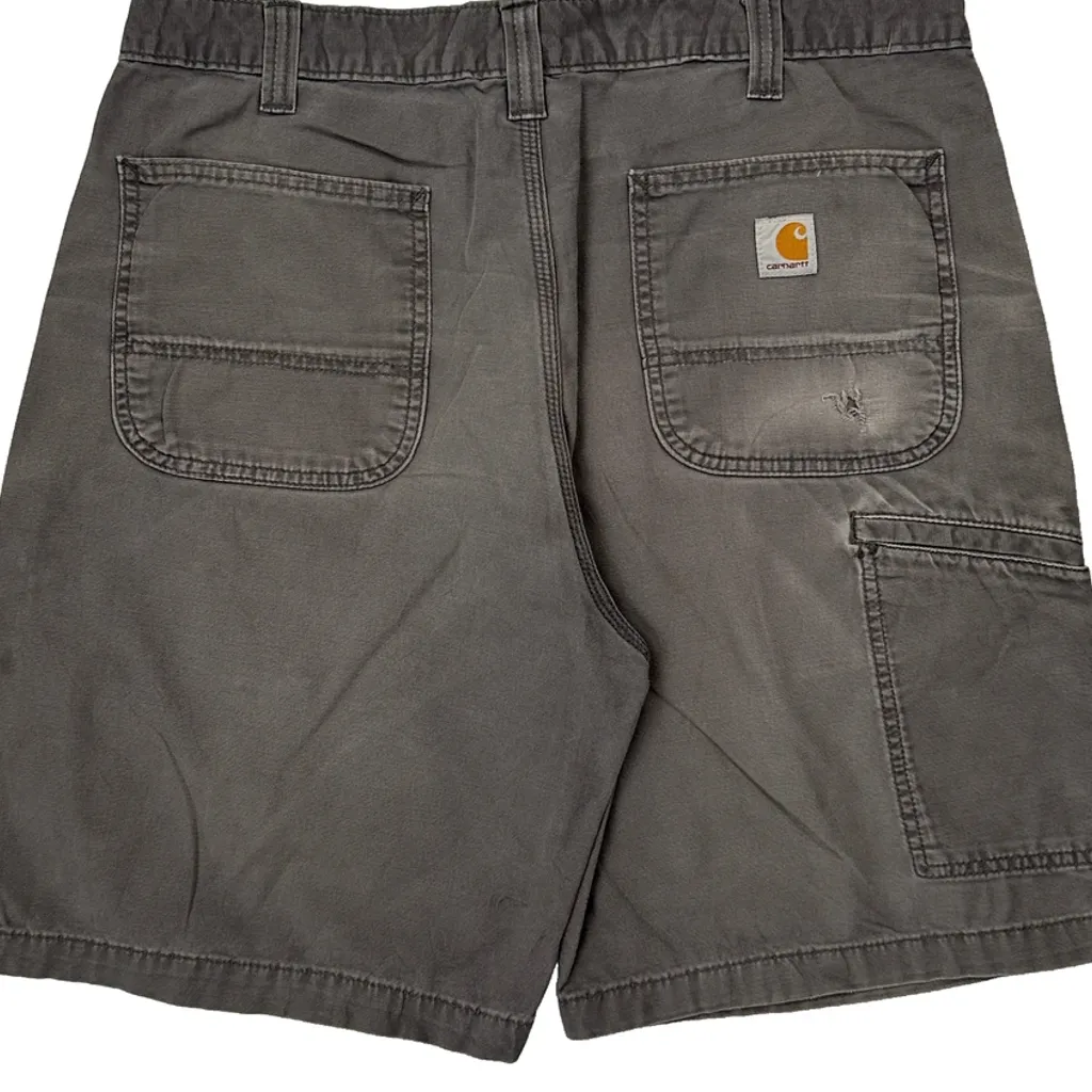 Carhartt Carpenter Shorts - 34W 10L Grey Cotton - Image 8