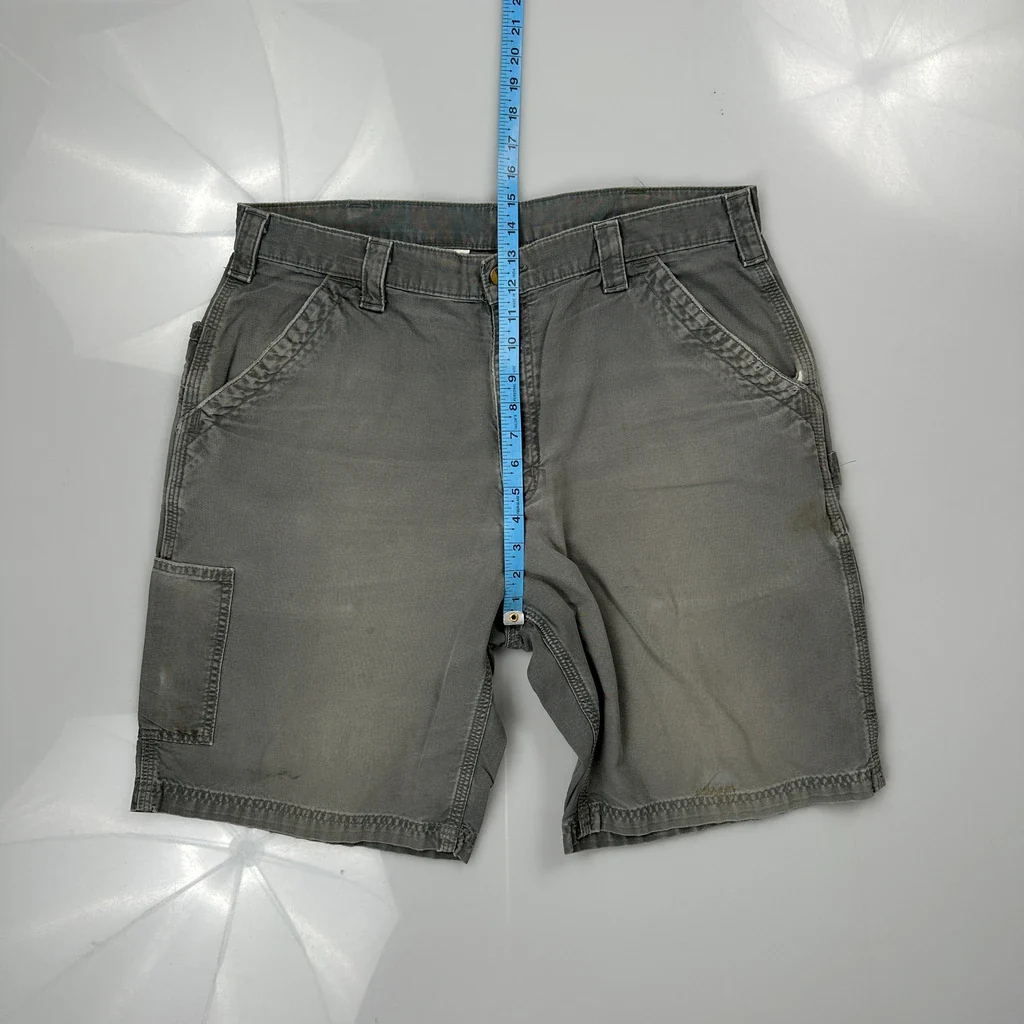 Carhartt Carpenter Shorts - 35W 9L Grey Cotton - Image 4