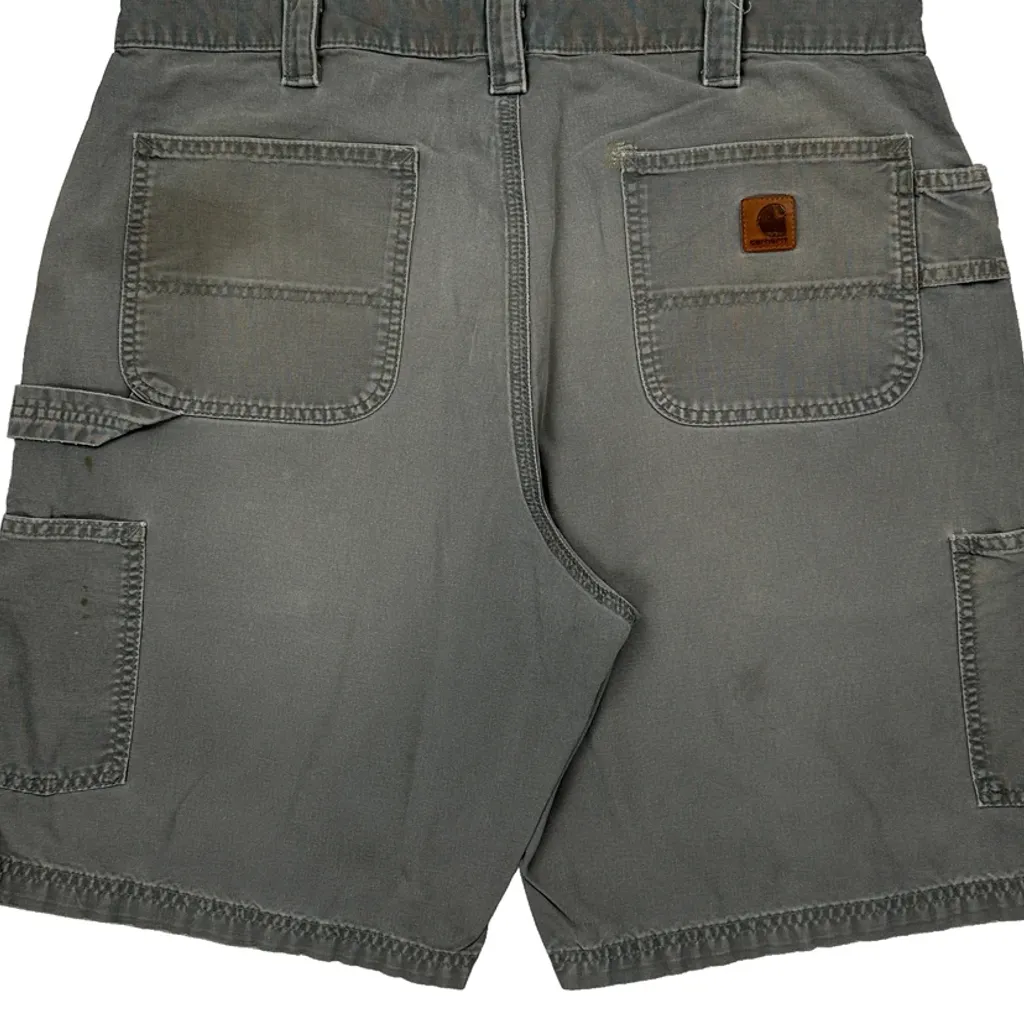 Carhartt Carpenter Shorts - 35W 9L Grey Cotton - Image 7