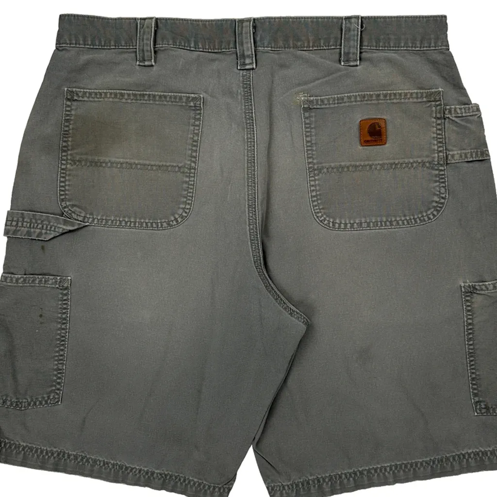 Carhartt Carpenter Shorts - 35W 9L Grey Cotton - Image 8