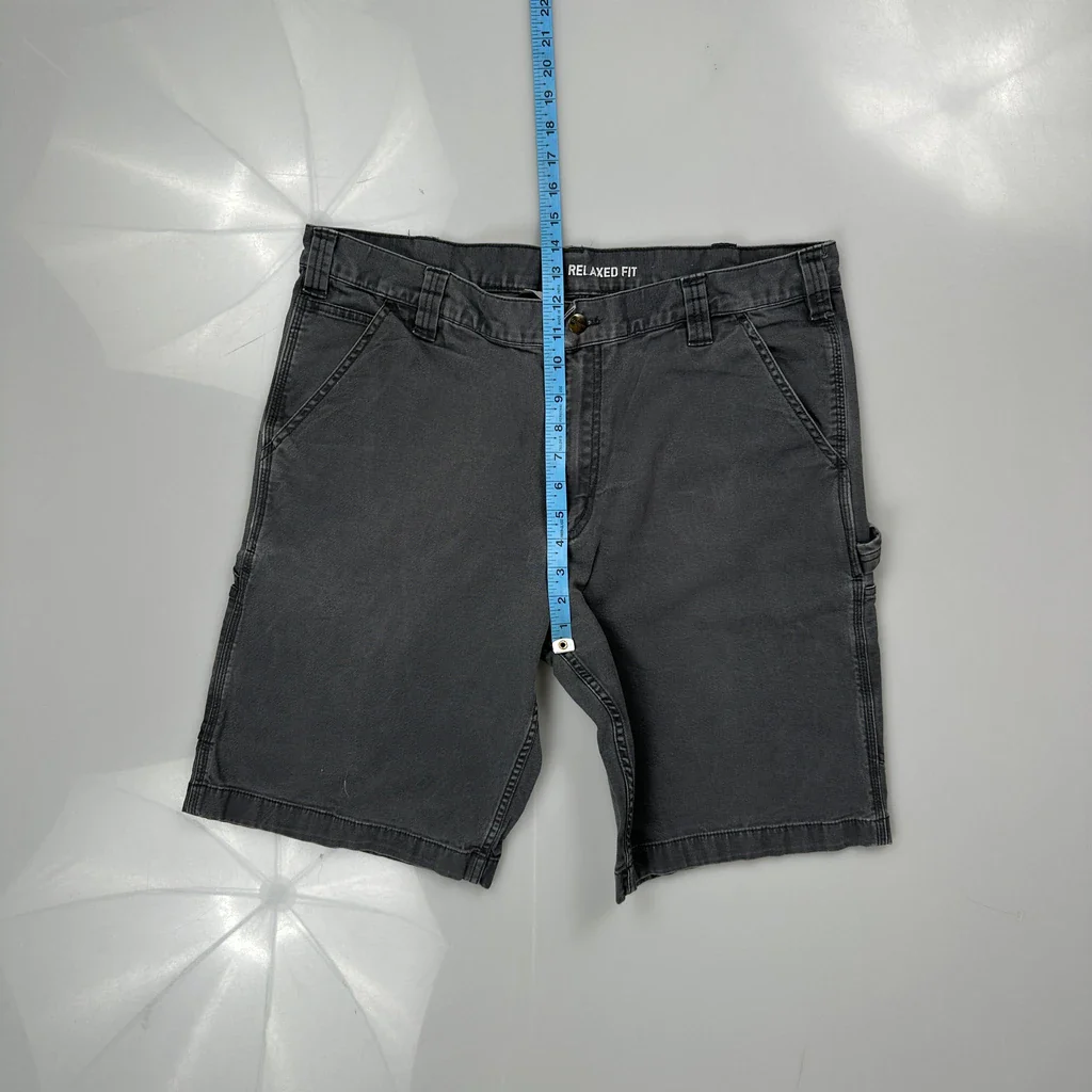 Carhartt Carpenter Shorts - 36W 10L Grey Cotton - Image 4