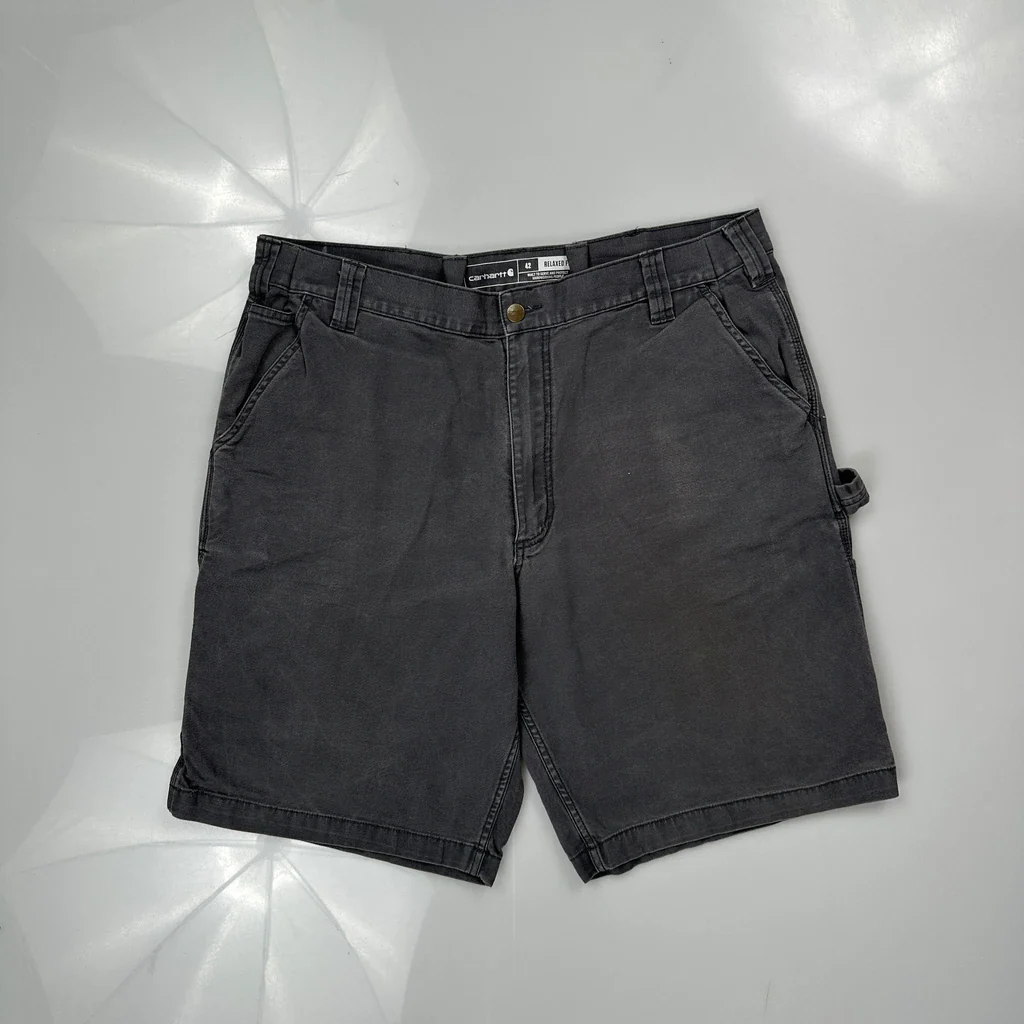 Carhartt Carpenter Shorts - 36W 10L Grey Cotton - Image 3