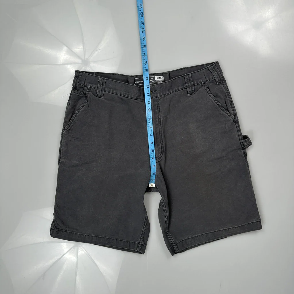 Carhartt Carpenter Shorts - 36W 10L Grey Cotton - Image 4
