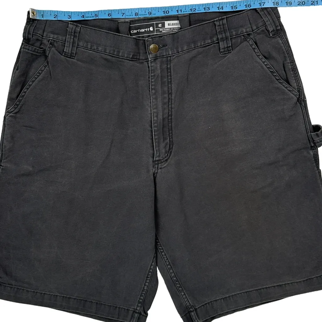 Carhartt Carpenter Shorts - 36W 10L Grey Cotton - Image 9