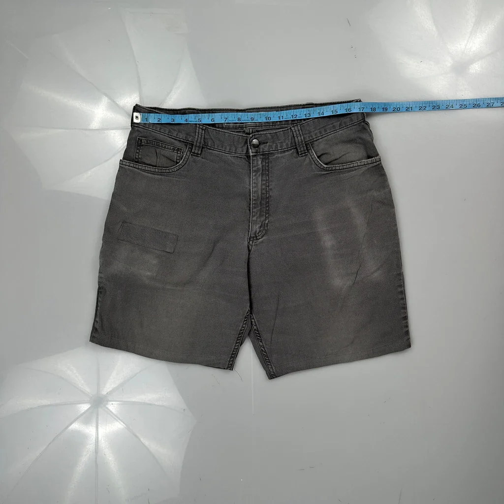 Carhartt Carpenter Shorts - 36W 10L Grey Cotton - Image 3