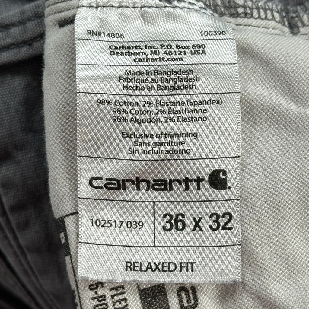 Carhartt Carpenter Shorts - 36W 10L Grey Cotton - Image 6