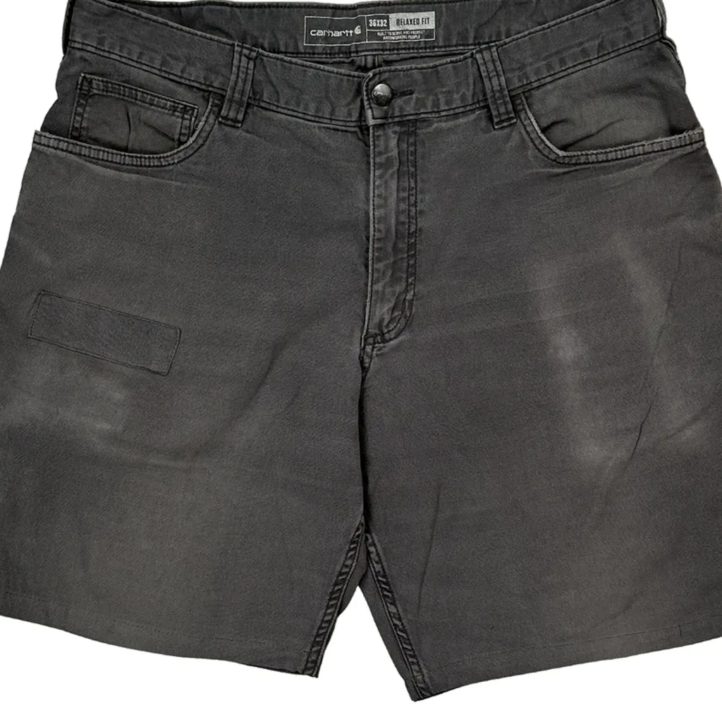 Carhartt Carpenter Shorts - 36W 10L Grey Cotton - Image 9