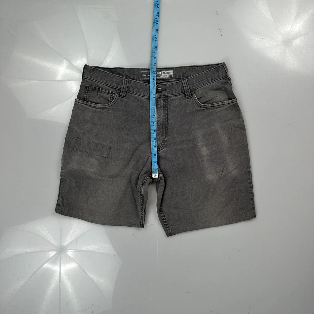 Carhartt Carpenter Shorts - 36W 10L Grey Cotton - Image 4