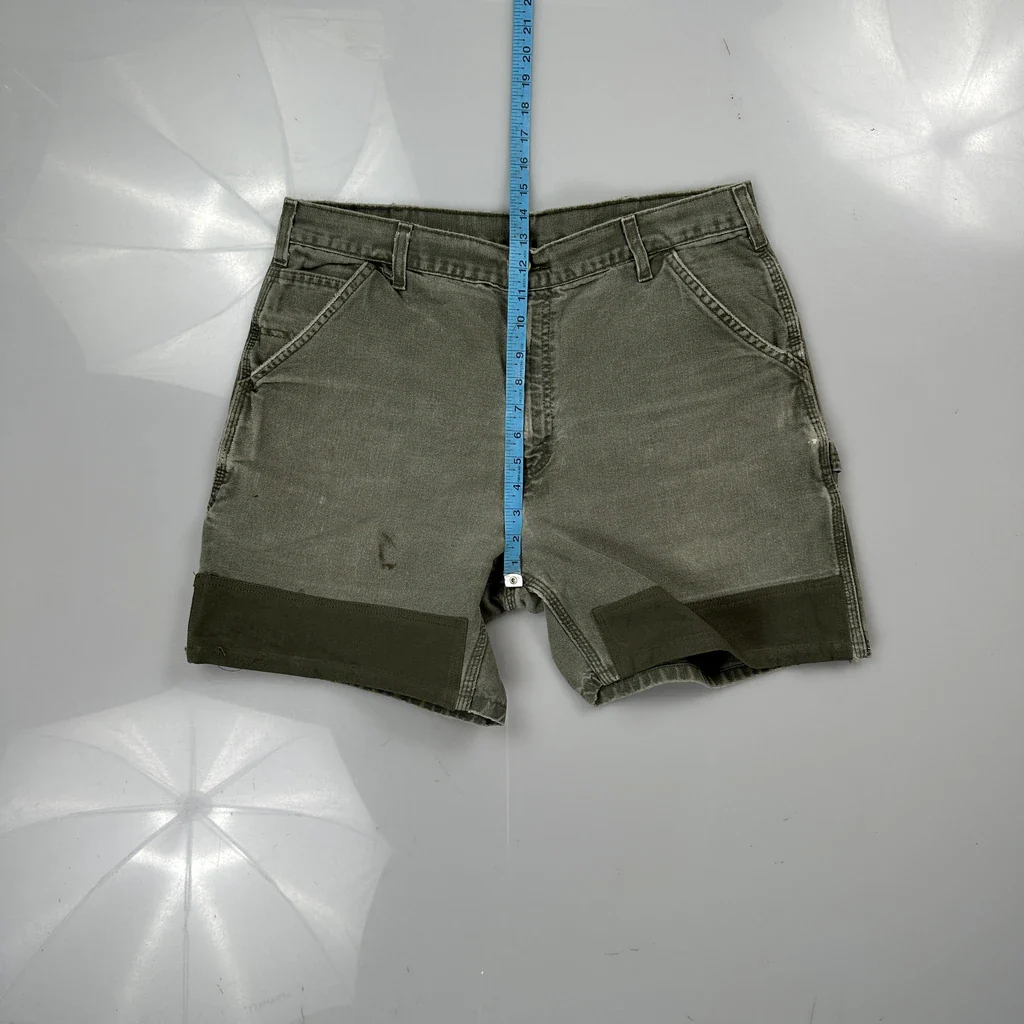 Carhartt Carpenter Shorts - 36W 7L Grey Cotton - Image 4