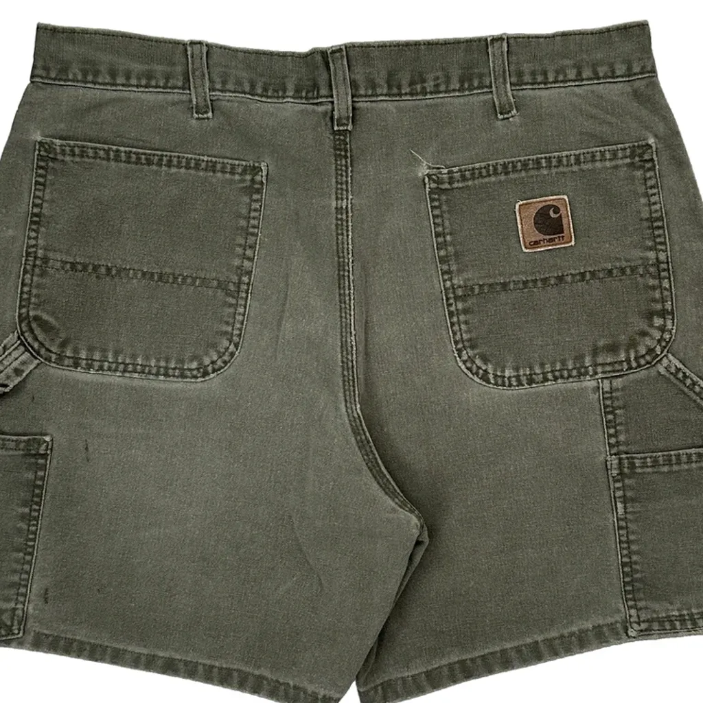 Carhartt Carpenter Shorts - 36W 7L Grey Cotton - Image 7