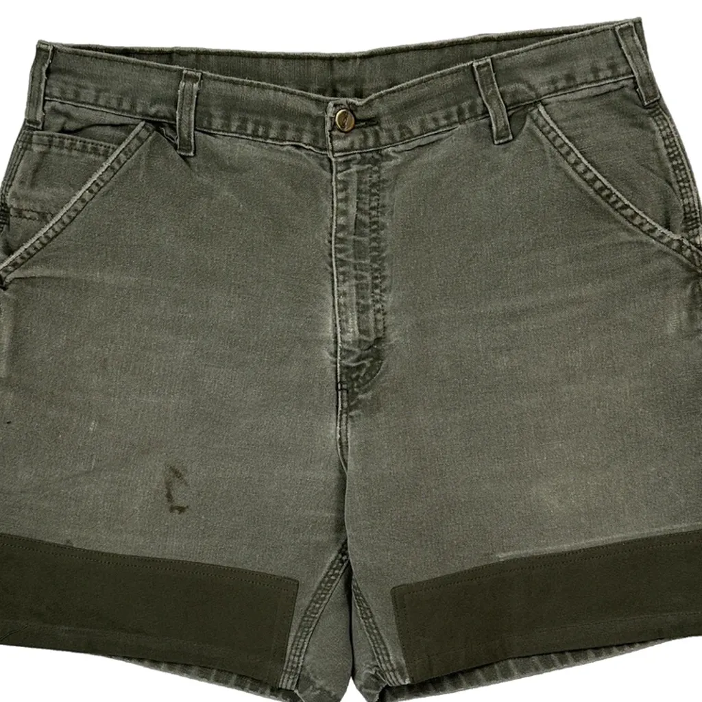 Carhartt Carpenter Shorts - 36W 7L Grey Cotton - Image 8