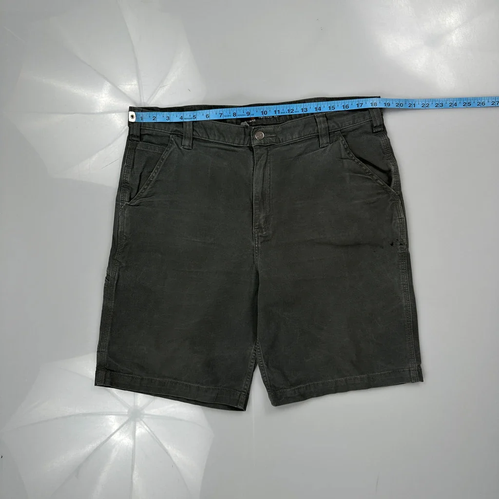 Carhartt Carpenter Shorts - 38W 10L Grey Cotton - Image 3