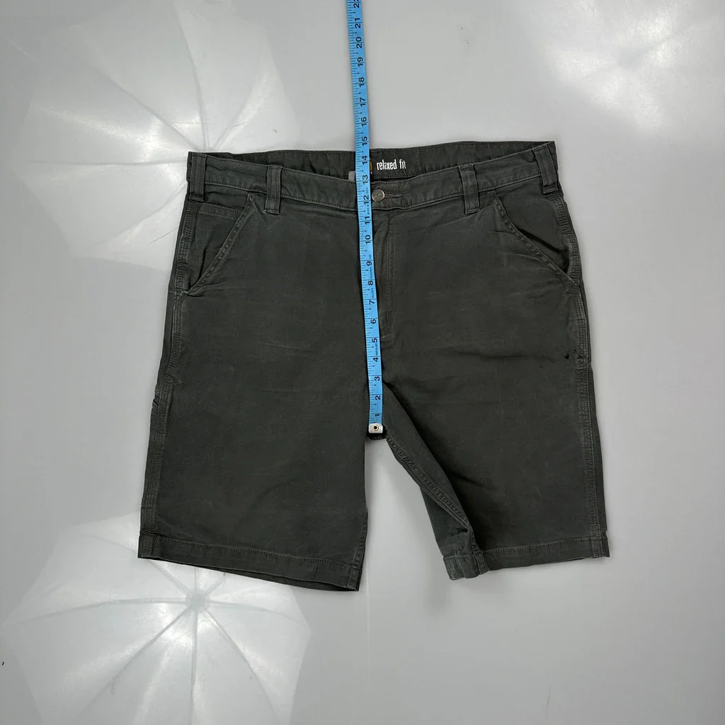 Carhartt Carpenter Shorts - 38W 10L Grey Cotton - Image 4