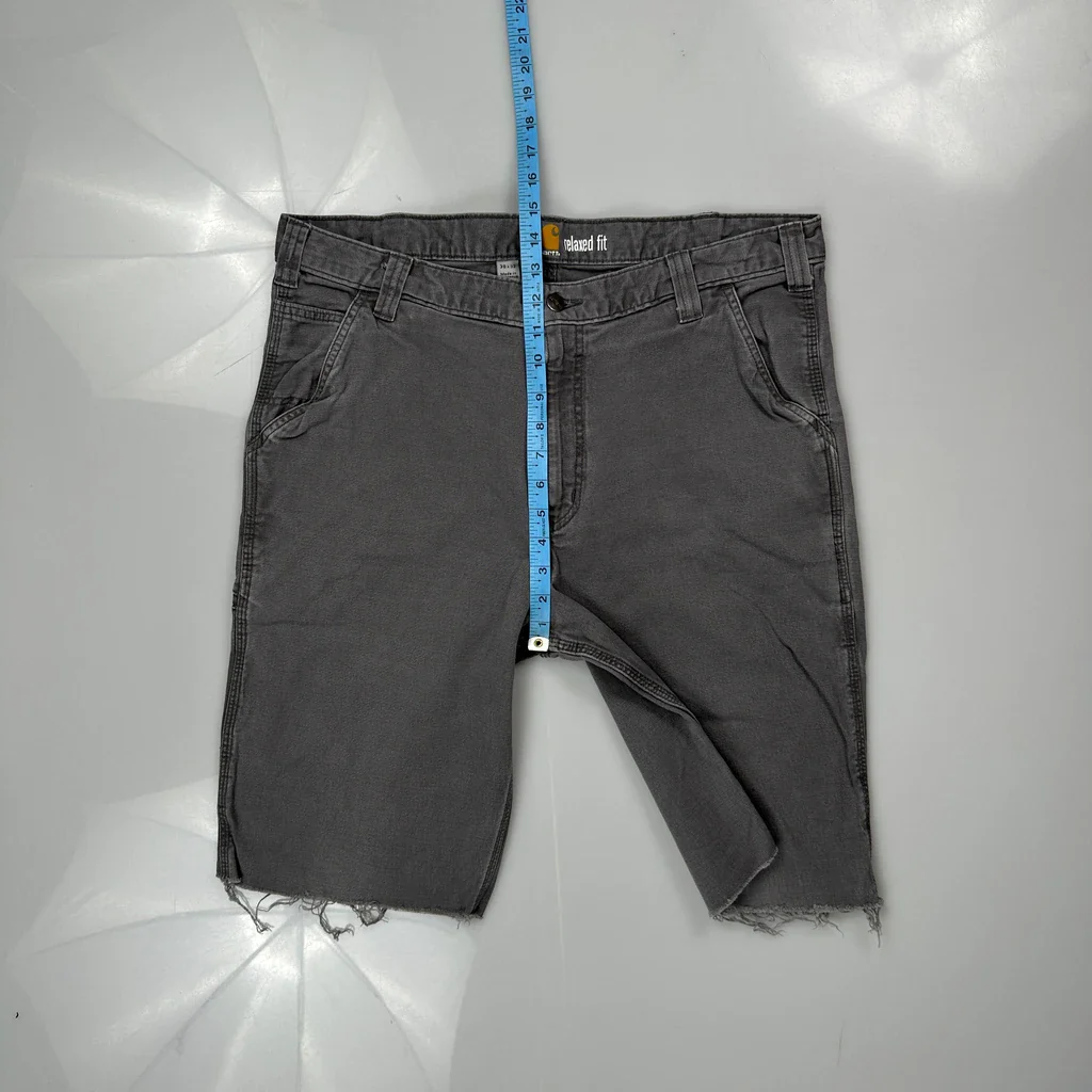 Carhartt Carpenter Shorts - 38W 12L Grey Cotton - Image 4
