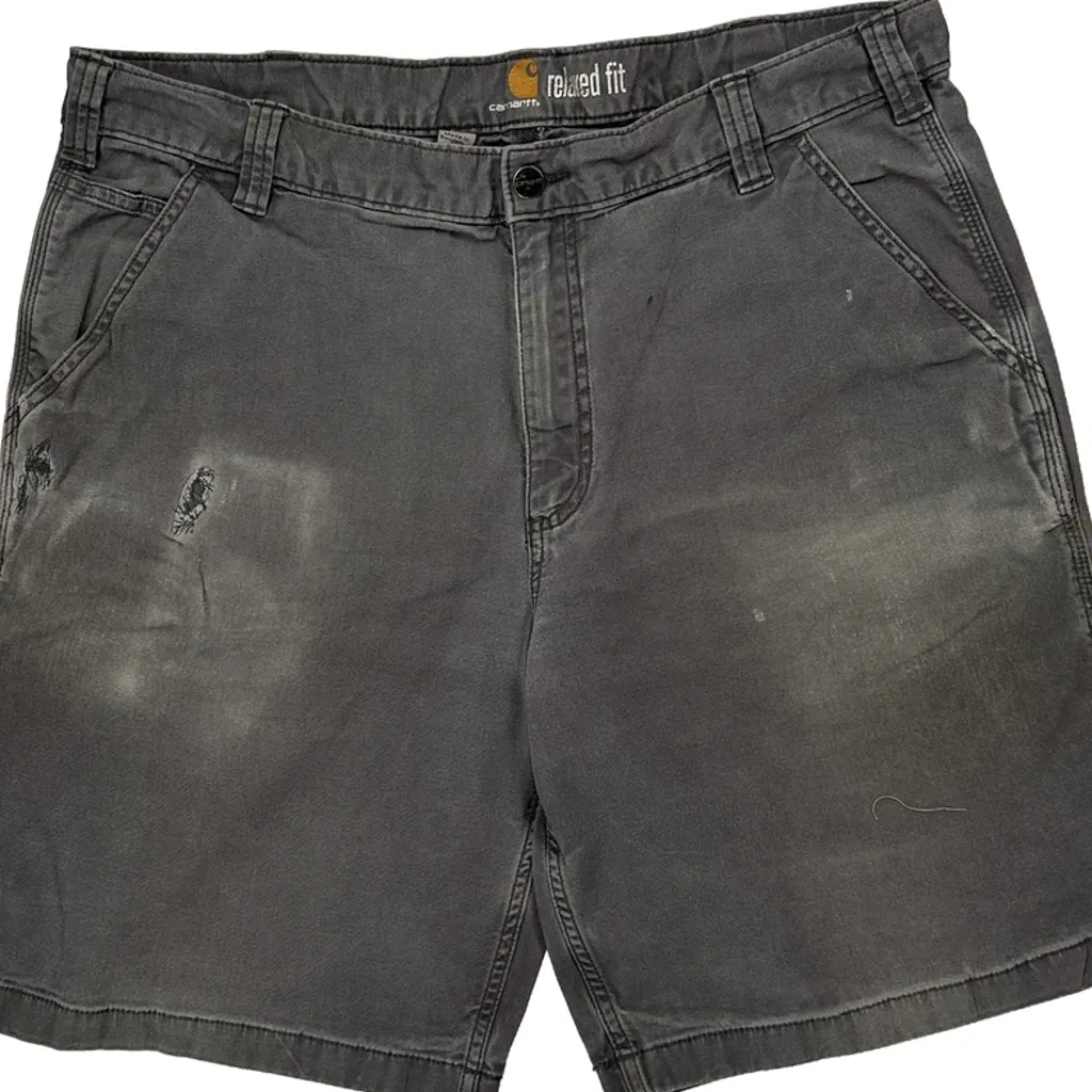Carhartt Carpenter Shorts - 40W 10L Grey Cotton - Image 10