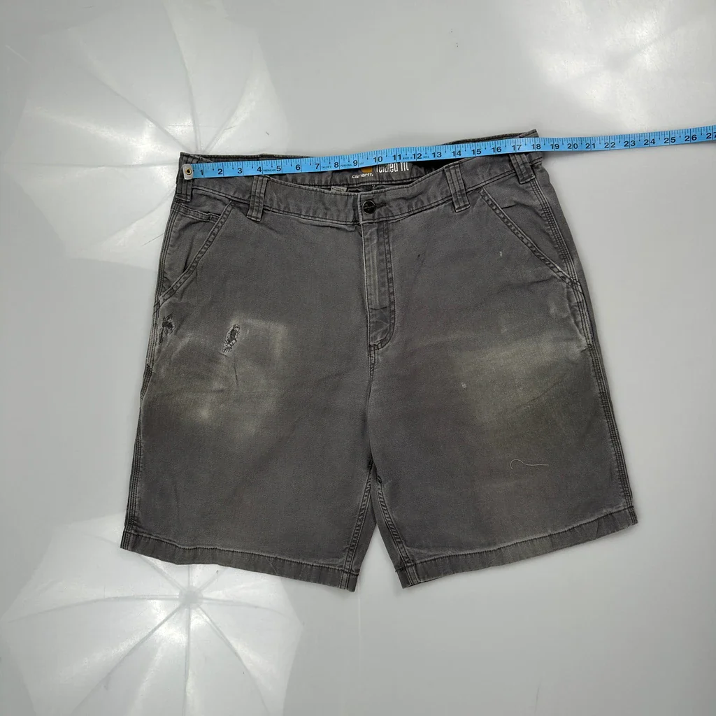 Carhartt Carpenter Shorts - 40W 10L Grey Cotton - Image 4