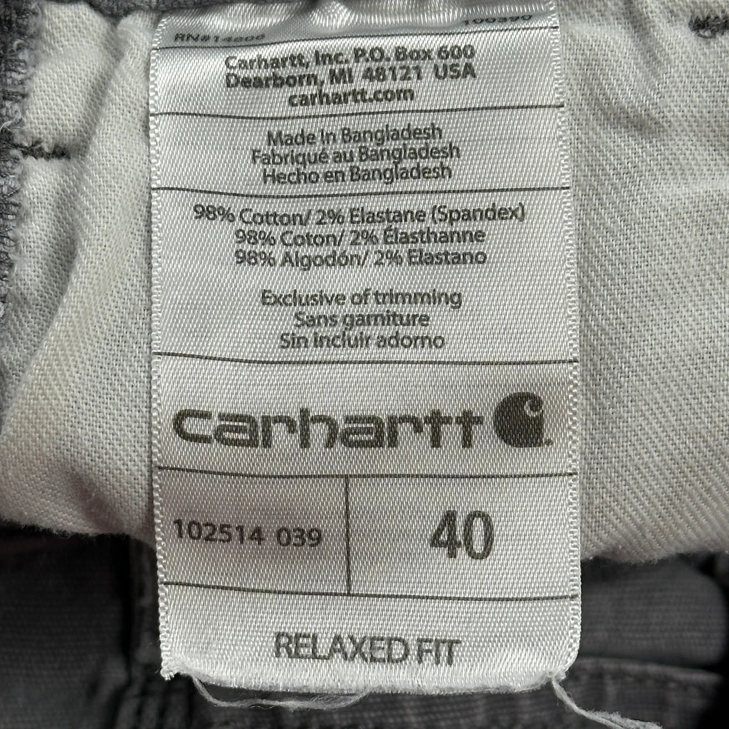 Carhartt Carpenter Shorts - 40W 10L Grey Cotton - Image 6