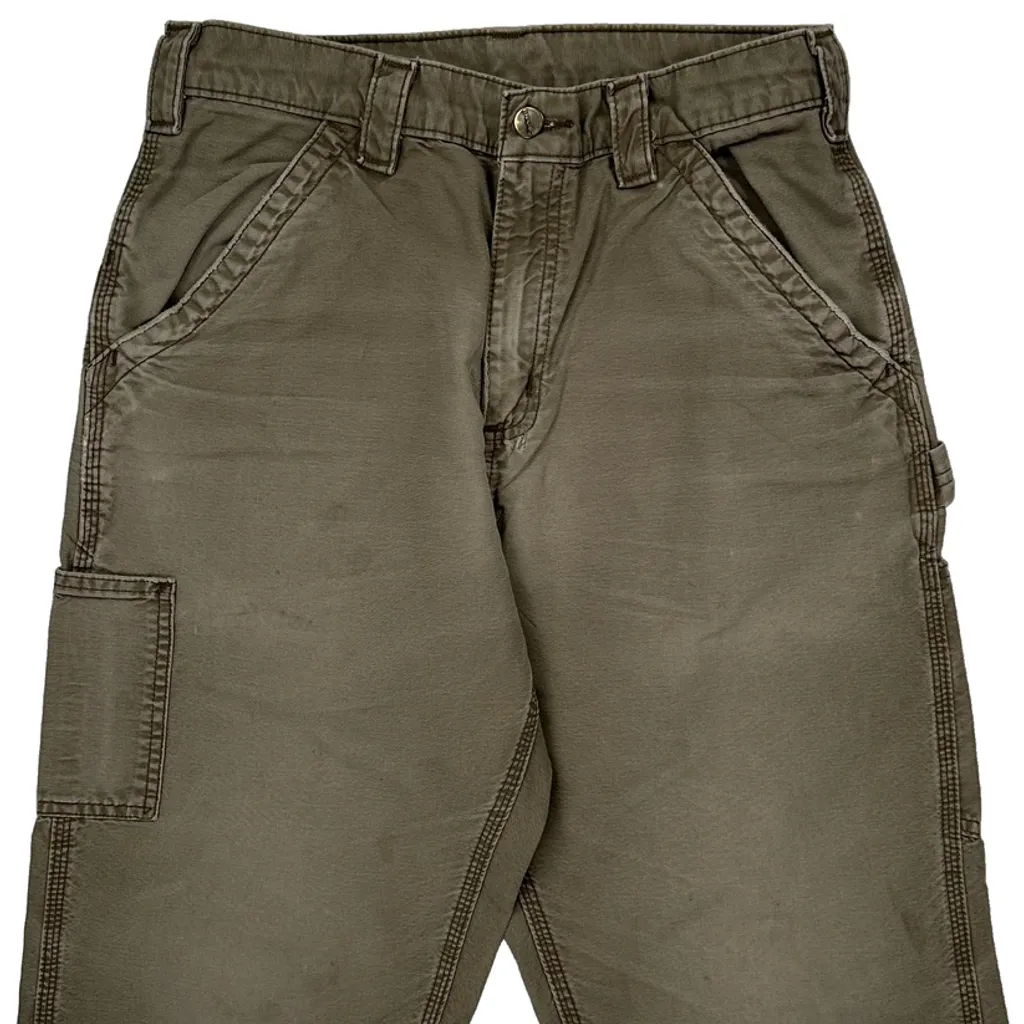 Carhartt Carpenter Shorts - 30W 14L Khaki Cotton - Image 10