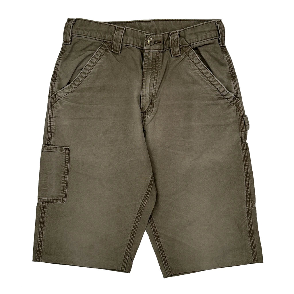Carhartt Carpenter Shorts - 30W 14L Khaki Cotton - Image 2