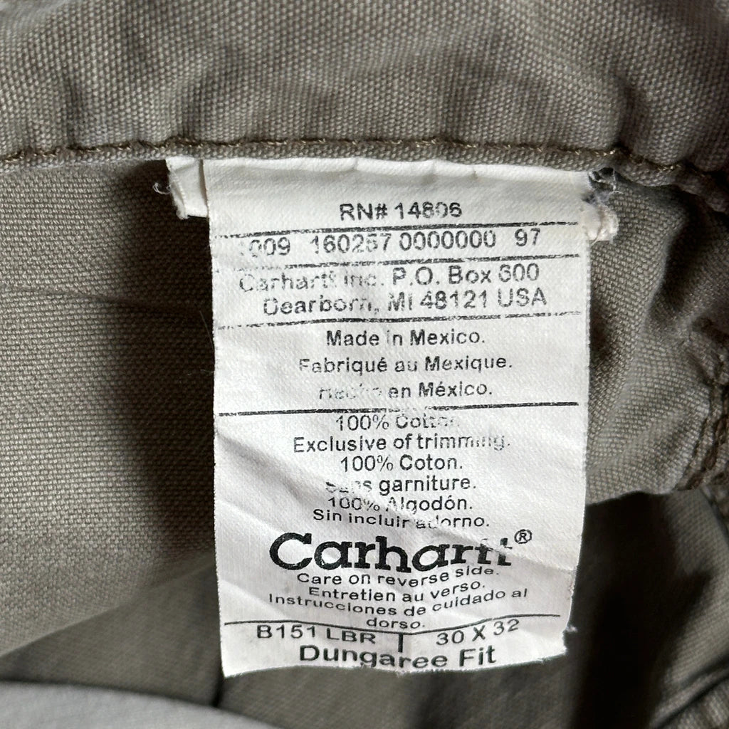 Carhartt Carpenter Shorts - 30W 14L Khaki Cotton - Image 6