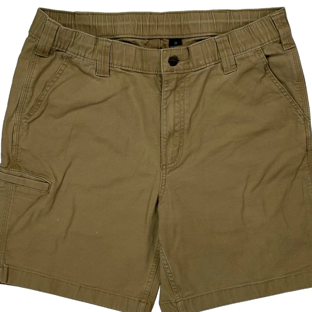 Carhartt Carpenter Shorts - 33W 11L Khaki Cotton - Image 4