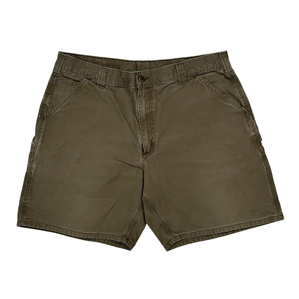 Carhartt Carpenter Shorts - 38W 8L Khaki Cotton - Image 2