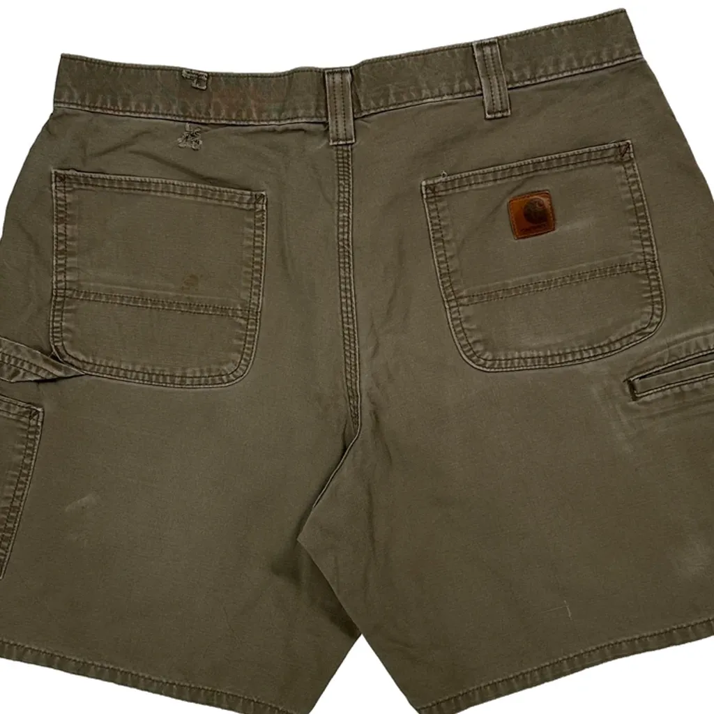 Carhartt Carpenter Shorts - 38W 8L Khaki Cotton - Image 8