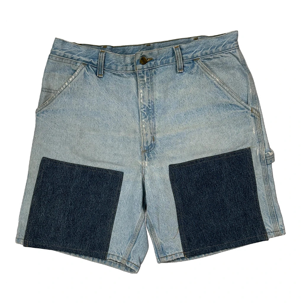 Carhartt Carpenter Shorts - 36W 10L Light Wash Cotton - Image 2