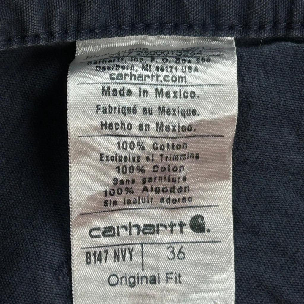 Carhartt Carpenter Shorts - 34W 10L Navy Cotton - Image 7