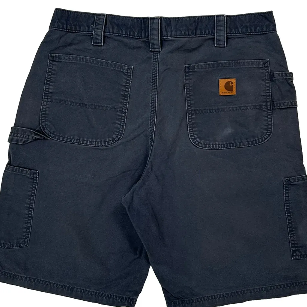 Carhartt Carpenter Shorts - 34W 10L Navy Cotton - Image 9