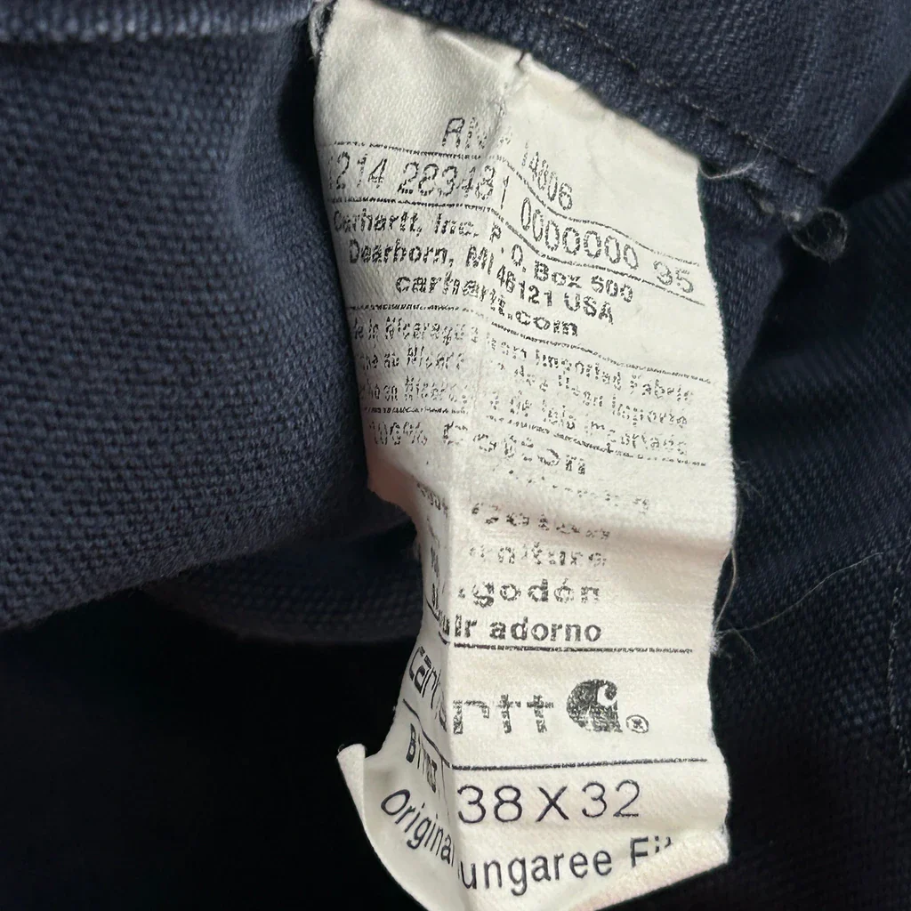 Carhartt Double Knee Carpenter Shorts - 36W 11L Navy Cotton - Image 6