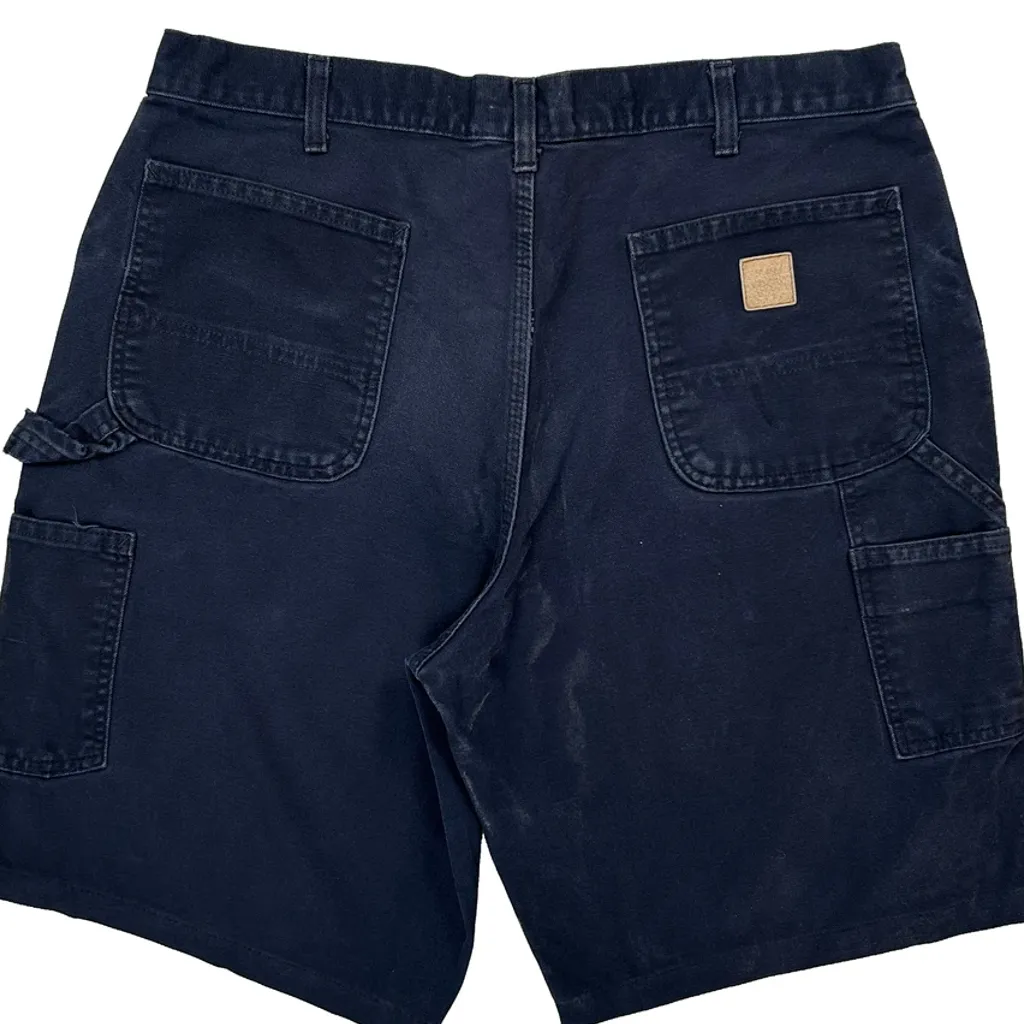 Carhartt Double Knee Carpenter Shorts - 36W 11L Navy Cotton - Image 8