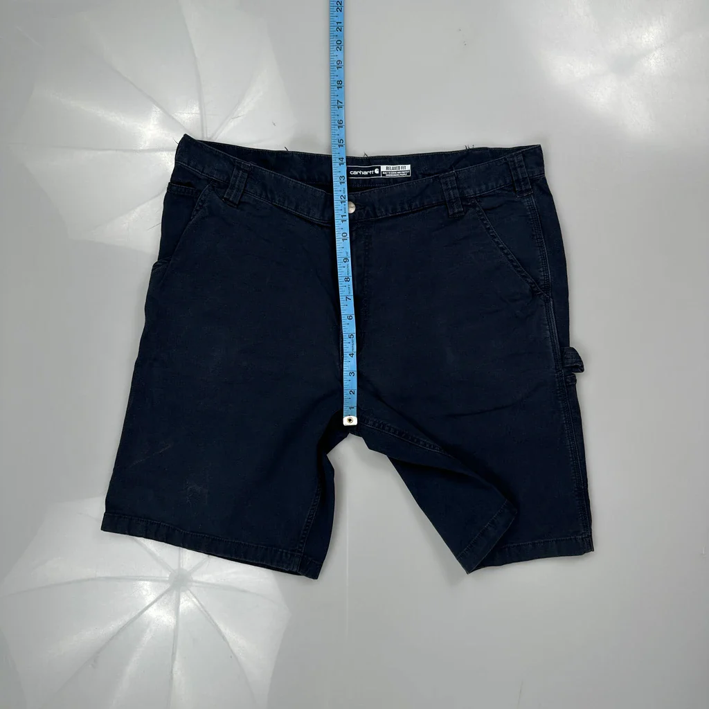 Carhartt Carpenter Shorts - 40W 11L Navy Cotton - Image 3