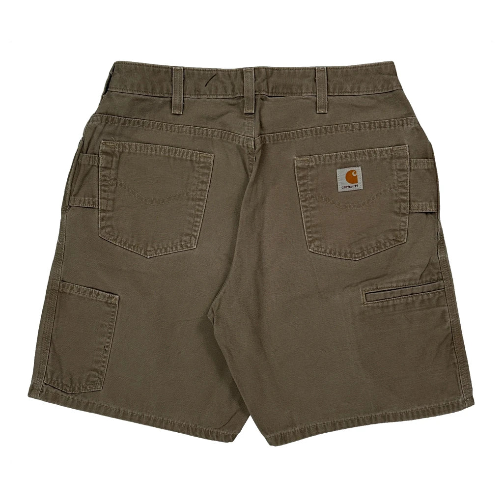 Carhartt Carpenter Shorts - 30W UK 10 Brown Cotton