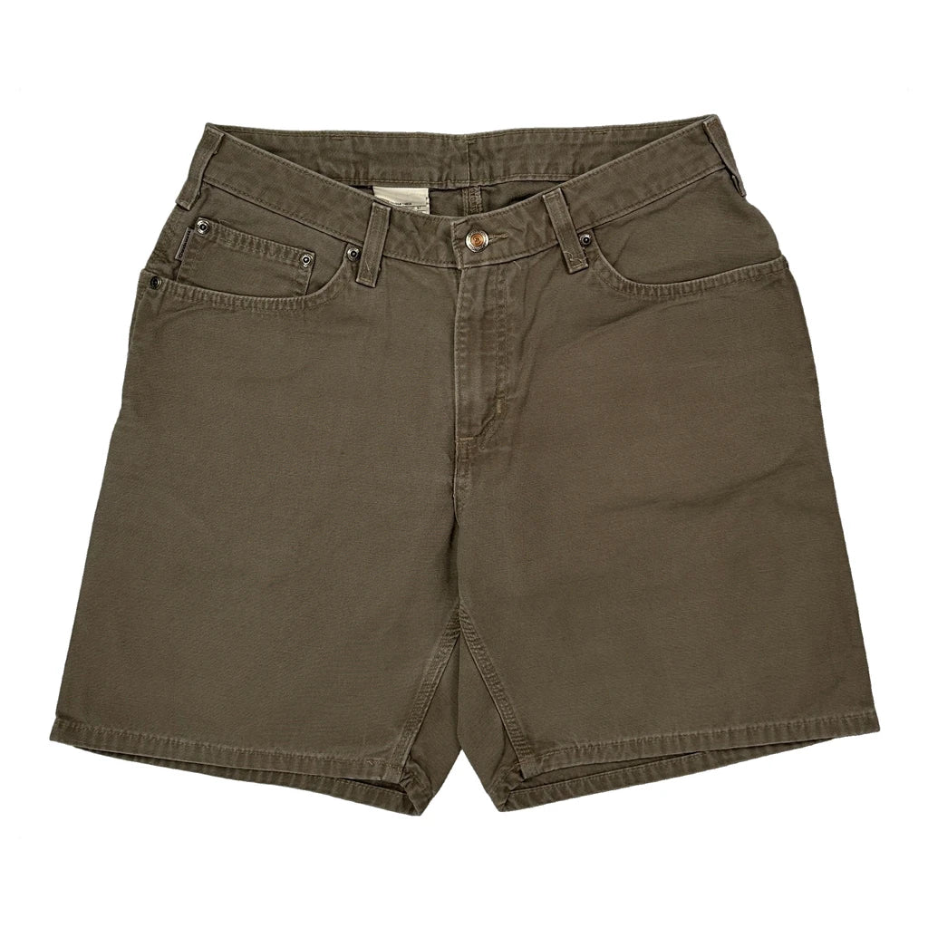 Carhartt Carpenter Shorts - 30W UK 10 Brown Cotton - Image 2