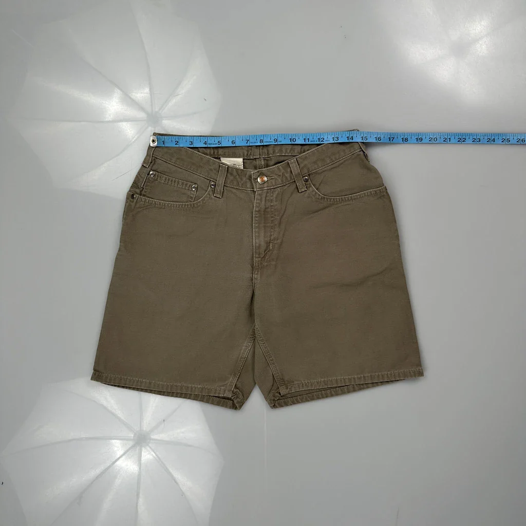Carhartt Carpenter Shorts - 30W UK 10 Brown Cotton - Image 3