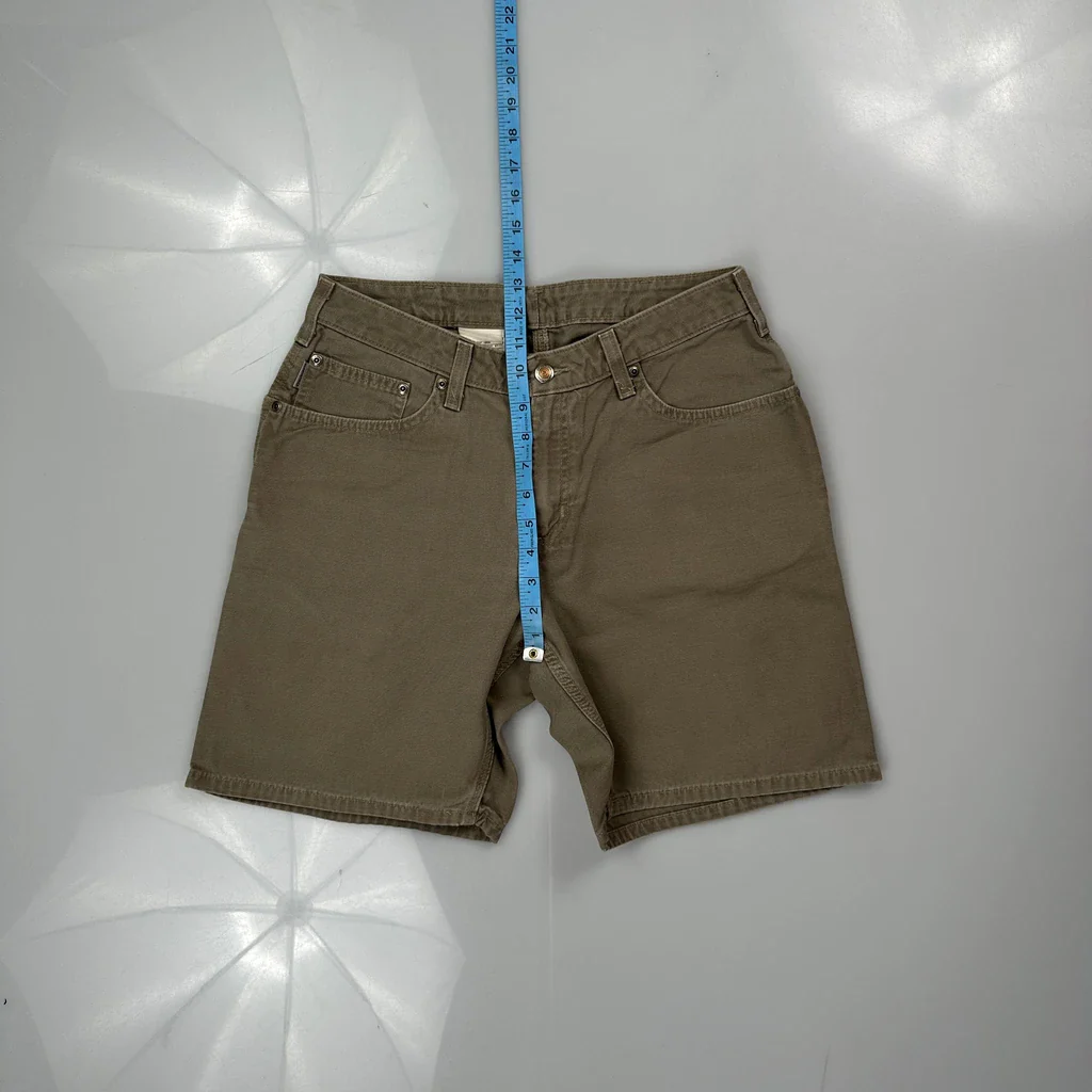 Carhartt Carpenter Shorts - 30W UK 10 Brown Cotton - Image 4