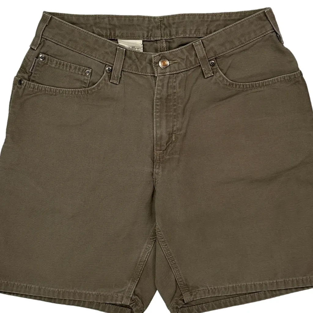 Carhartt Carpenter Shorts - 30W UK 10 Brown Cotton - Image 9