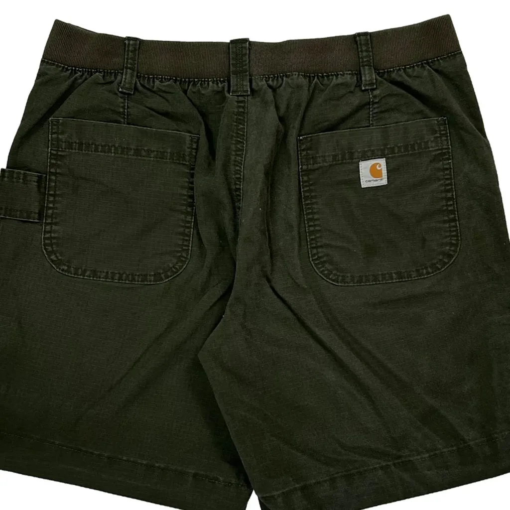 Carhartt Carpenter Shorts - Medium Green Cotton Blend - Image 7