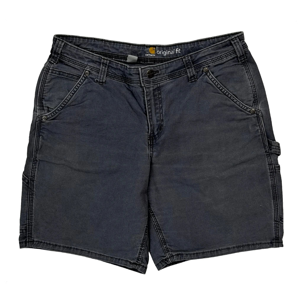Carhartt Carpenter Shorts - 30W UK 10 Grey Cotton - Image 2