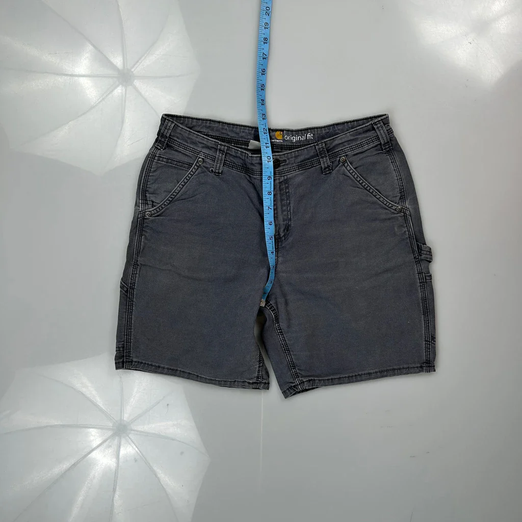 Carhartt Carpenter Shorts - 30W UK 10 Grey Cotton - Image 4