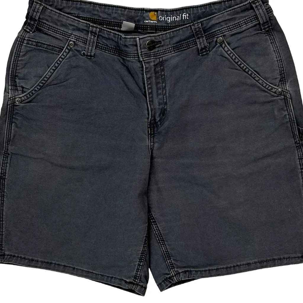 Carhartt Carpenter Shorts - 30W UK 10 Grey Cotton - Image 9