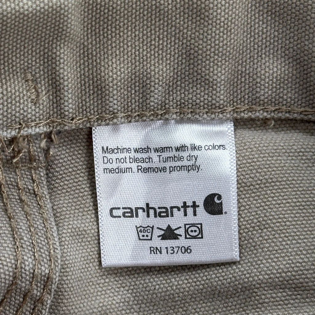 Carhartt Carpenter Trousers - 27W 30L Beige Cotton - Image 6