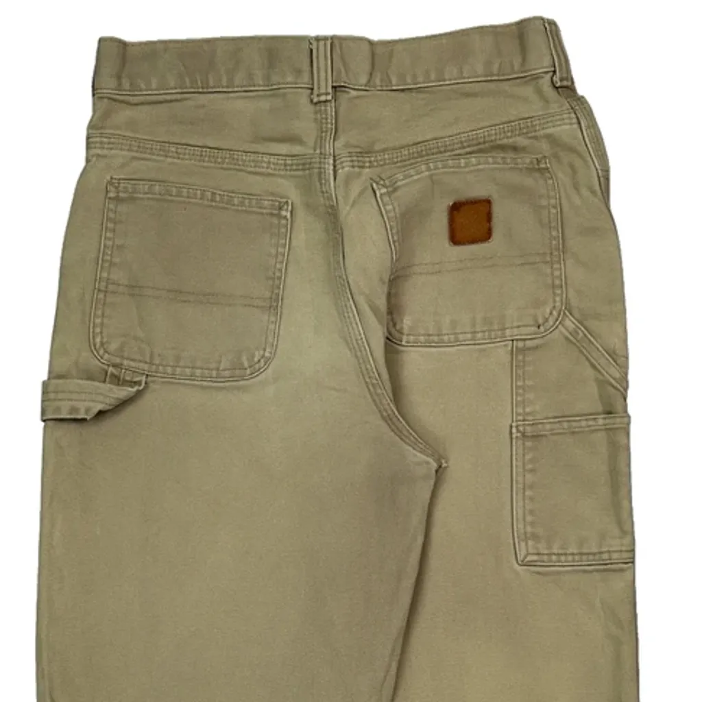 Carhartt Carpenter Trousers - 27W 30L Beige Cotton - Image 7