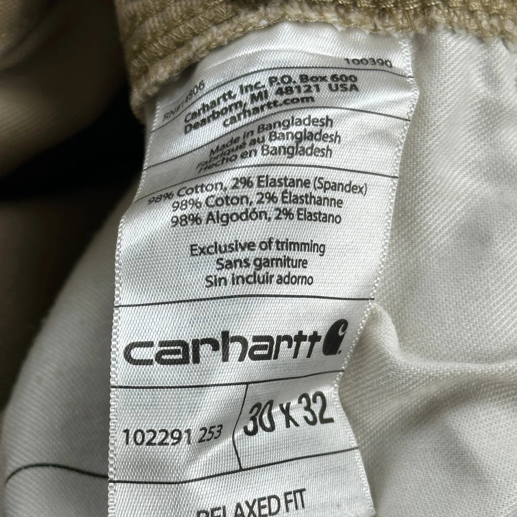 Carhartt Carpenter Trousers - 28W 30L Beige Cotton - Image 7