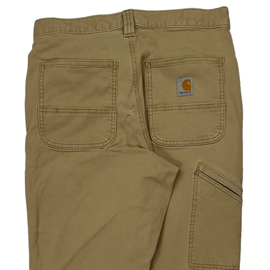 Carhartt Carpenter Trousers - 28W 30L Beige Cotton - Image 9