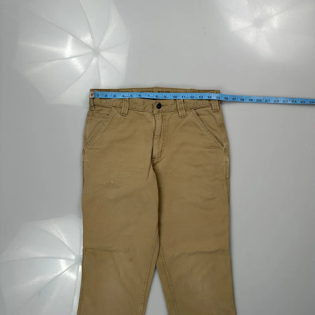 Carhartt Carpenter Trousers - 30W 30L Beige Cotton - Image 3