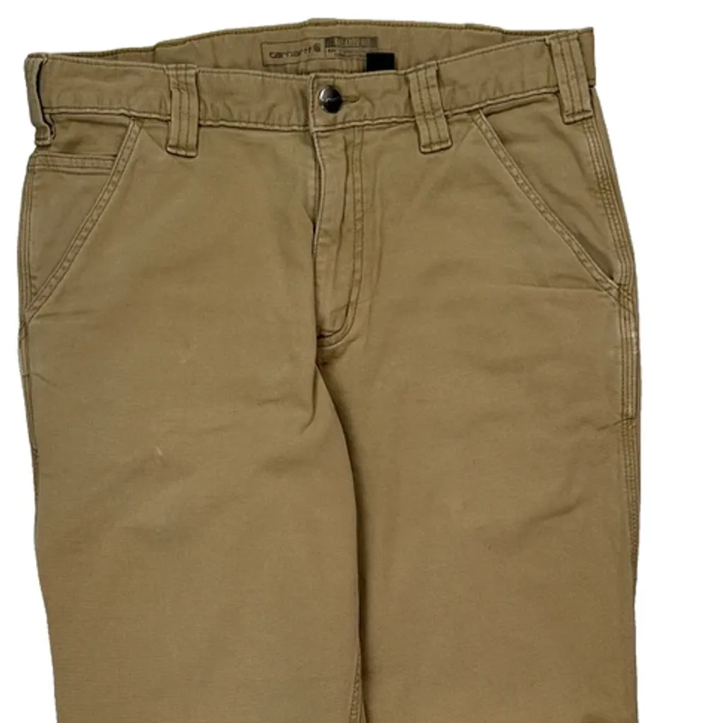Carhartt Carpenter Trousers - 30W 30L Beige Cotton - Image 9